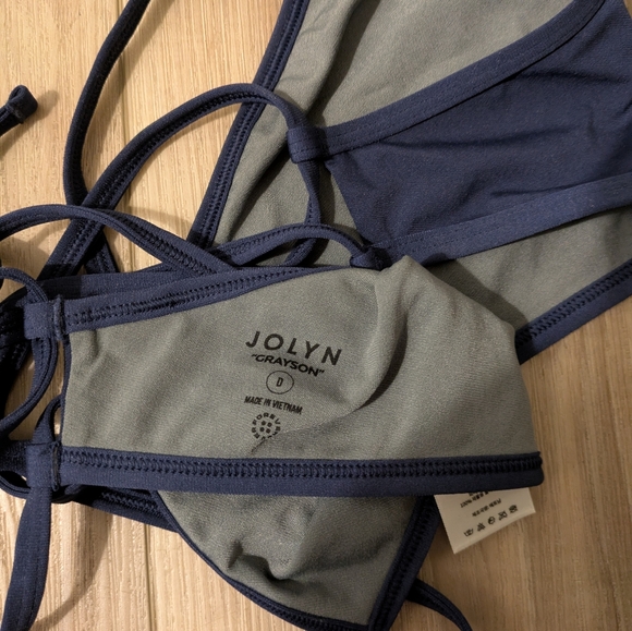Jolyn Grayson Swim Bikini-Navy Blue size "D" - Picture 5 of 6